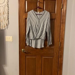 Gray stripped tunic